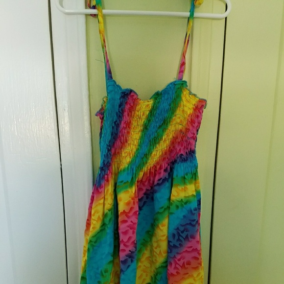 Rainbow summer dress for girls 7/8 - Picture 3 of 4